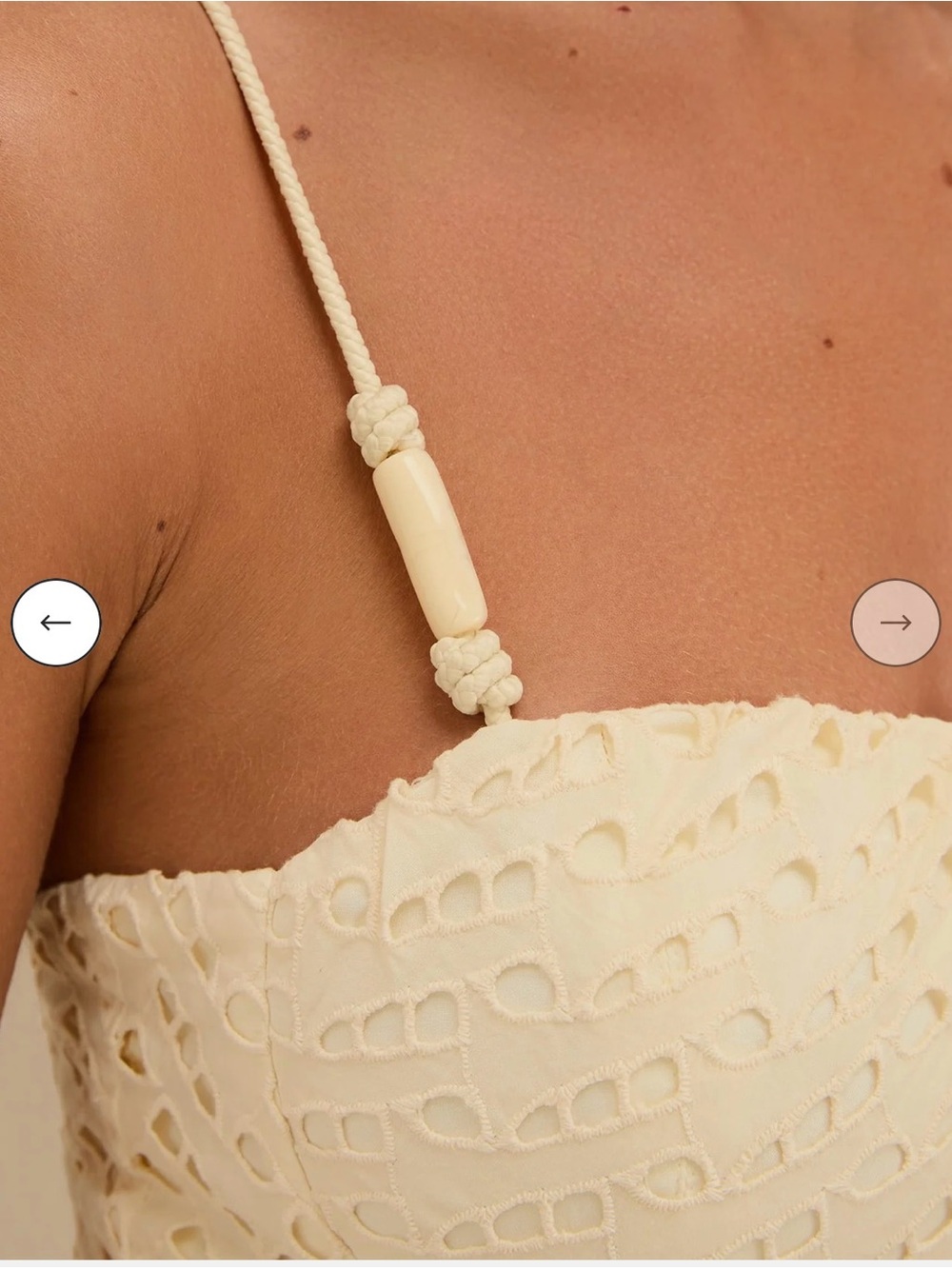 Vix Cream Crochet Mini Dress - Picture 2 of 4